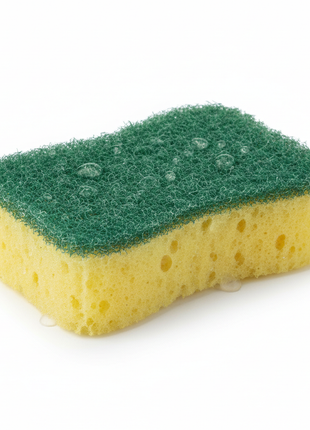 Yellow Dual-Sided Dishwashing Sponge (Pack of 6)