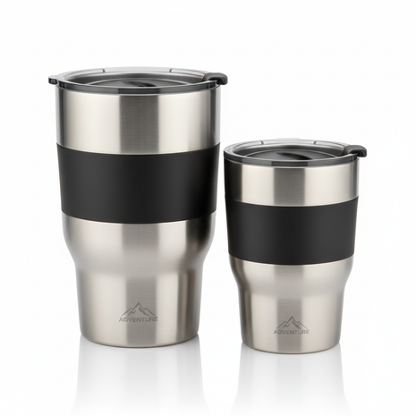 Stainless Steel Travel Mug Set 2-Piece