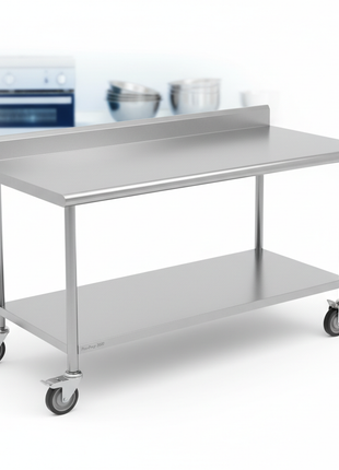 Commercial Stainless Steel Prep Table - 48" x 24" Work Station