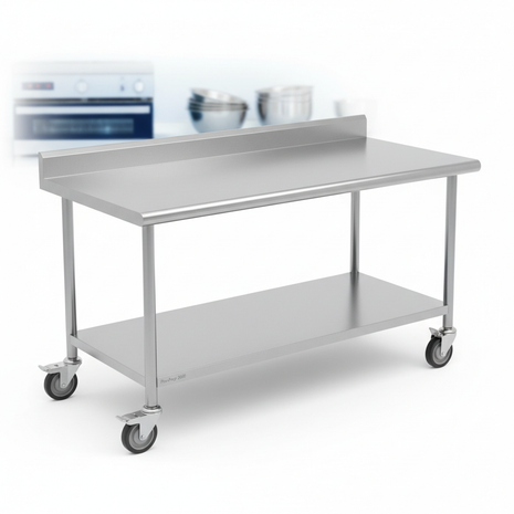 Commercial Stainless Steel Prep Table - 48" x 24" Work Station