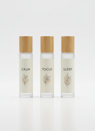 Aromatherapy Essential Oil Roller Set (3-Pack)