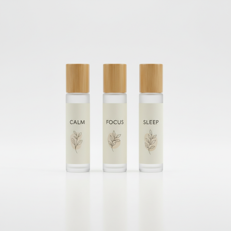 Aromatherapy Essential Oil Roller Set (3-Pack)