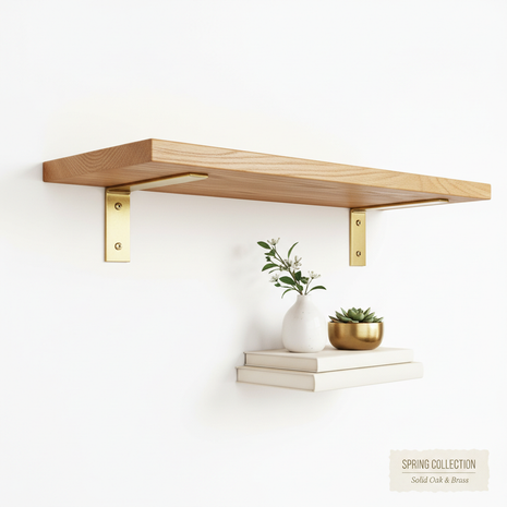 Spring Oak Floating Wall Shelf