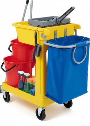 Heavy-Duty Janitorial Cart with Bags
