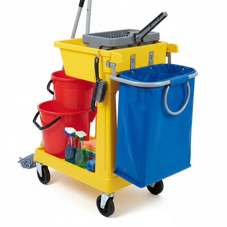 Heavy-Duty Janitorial Cart with Bags