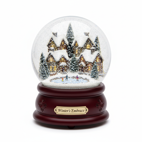 Classic Winter Village Snow Globe