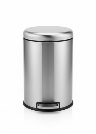 Stainless Steel Kitchen Trash Can - 13 Gallon Step Pedal Waste Bin
