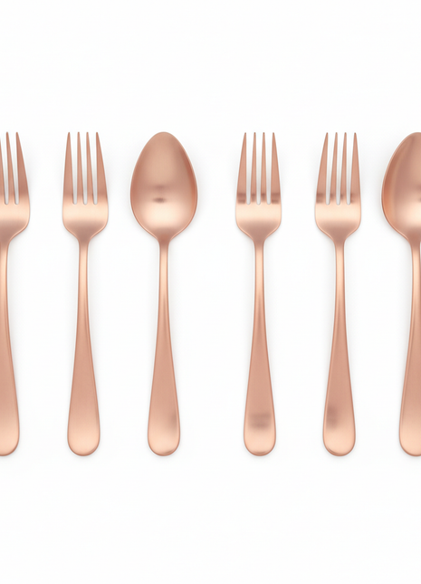 Rose Gold Flatware Set – Forks & Spoons (8-Piece)