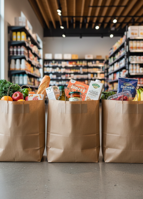 Kraft Paper Grocery Bags