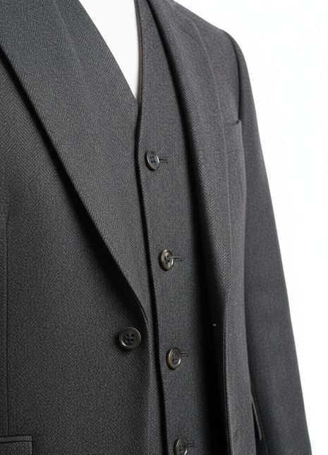 Charcoal Grey Three-Piece Suit
