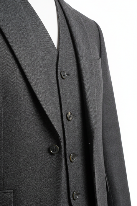 Charcoal Grey Three-Piece Suit