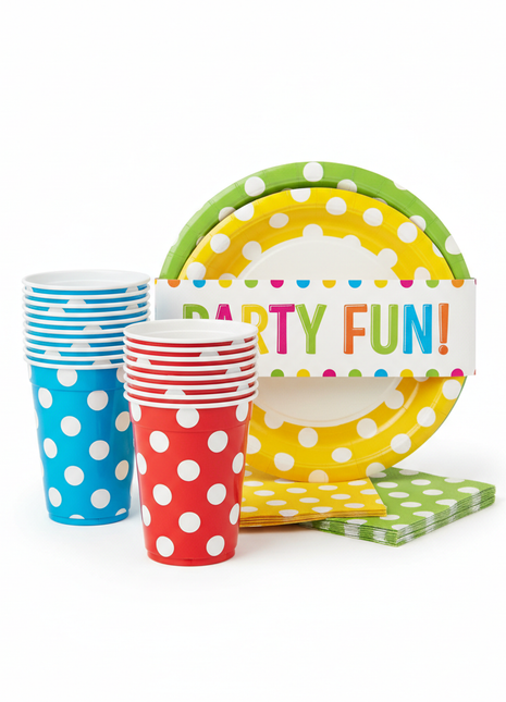 Party Cups and Plates Set – 50-Piece Festive Bundle