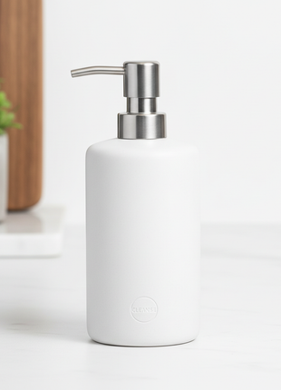 FoamFlow Premium Dish Soap Dispenser in matte white