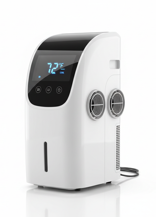 FrostWave 12000 BTU Portable Air Conditioner on white background