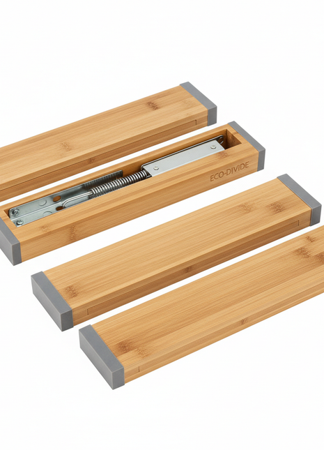 Adjustable Drawer Dividers Set of 4 - Bamboo Organizers