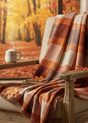 Pumpkin Spice Throw Blanket