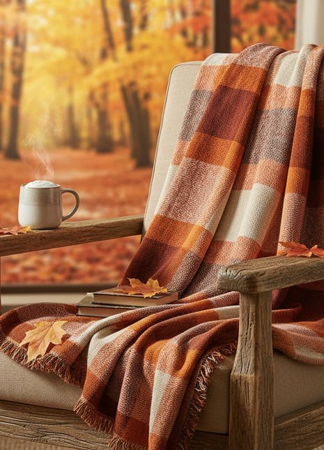 Pumpkin Spice Throw Blanket