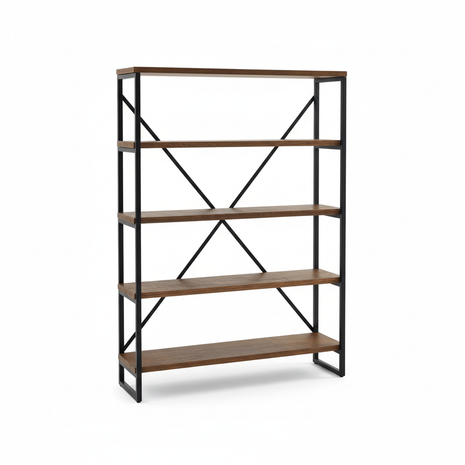 5-Tier Industrial Bookshelf