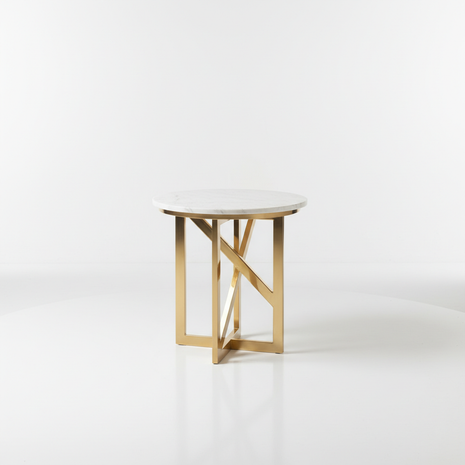 Brass and Marble Side Table