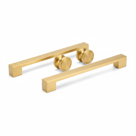 Brushed Brass Cabinet Hardware Set