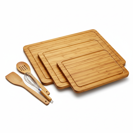 Bamboo Cutting Board Set (3-Pack)