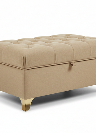 Linen Storage Ottoman with Hidden Compartment