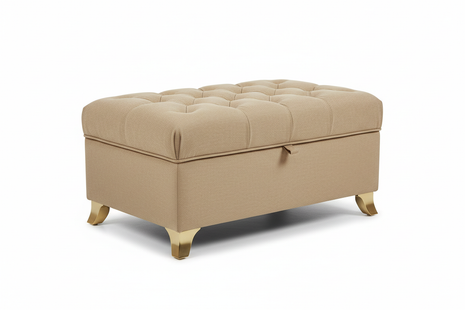 Linen Storage Ottoman with Hidden Compartment
