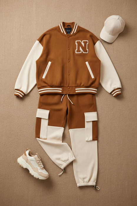 Varsity Luxe Bomber & Cargo Set