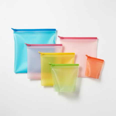Reusable Silicone Food Storage Bags – Set of 6