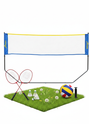 Outdoor Badminton & Volleyball Combo Set