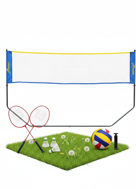 Outdoor Badminton & Volleyball Combo Set