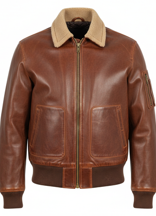 Vintage Bomber Leather Jacket