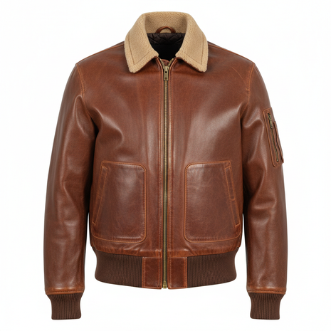 Vintage Bomber Leather Jacket