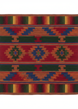 Otavalo Handwoven Wool Tapestry – Andean Geometric Pattern