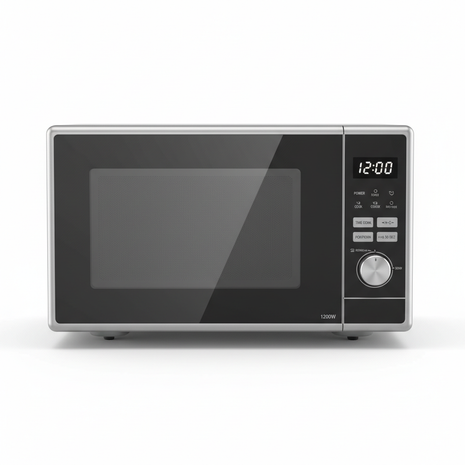 Over-the-Range Black Microwave with Built-In Ventilation