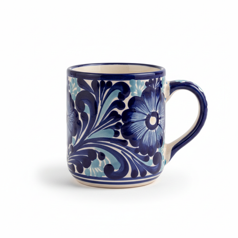 Talavera Ceramic Coffee Mug – Hand-Painted Mexican Design