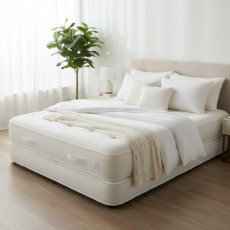 Premium Raised Air Mattress - Queen Size with Built-In Pump