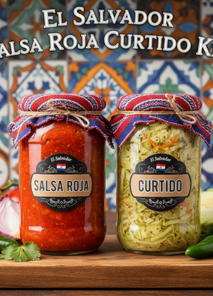 Salvadoran Salsa Roja & Curtido Kit – Pupusa Condiment Set