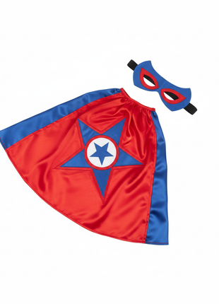 Kids Superhero Cape and Mask Set