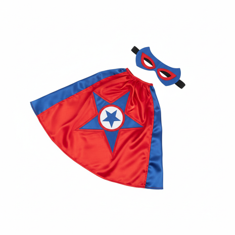 Kids Superhero Cape & Mask Set