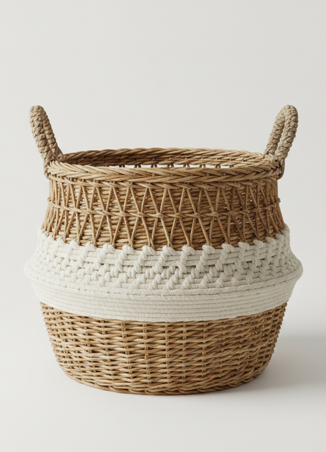 Large Woven Laundry Basket