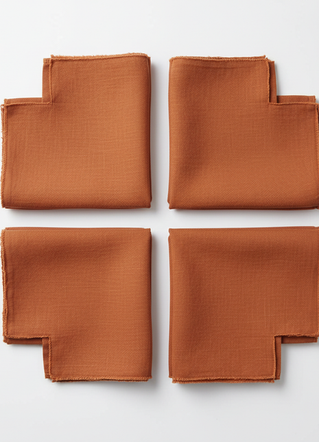 Terracotta Linen Napkins – Set of 4