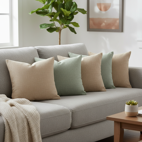 Linen Throw Pillow Cover Set (4-Pack)