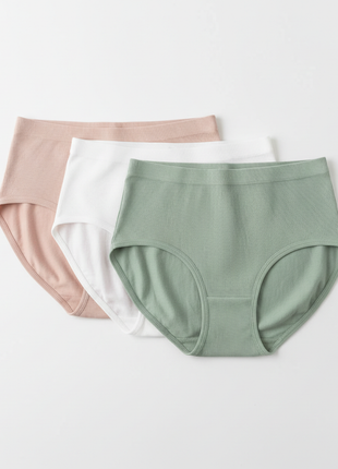 Women's High-Waist Cotton Brief Set (3-Pack)