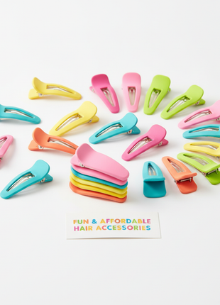 Silicone Snap Hair Clips Set