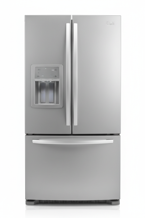 French Door Refrigerator with Ice & Water Dispenser - 25 Cu Ft Stainless Steel