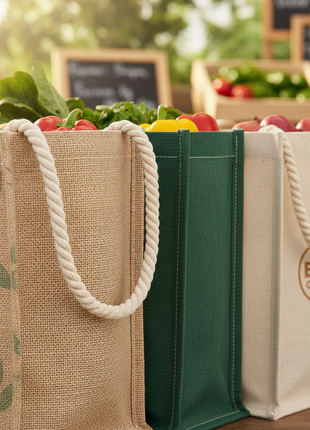 Reusable Canvas Shopping Totes