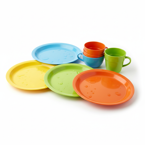 Outdoor Melamine Dinnerware Set - 4 Place Settings