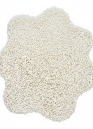 Luxe Shaggy Plush Rug in cream white ultra-soft pile