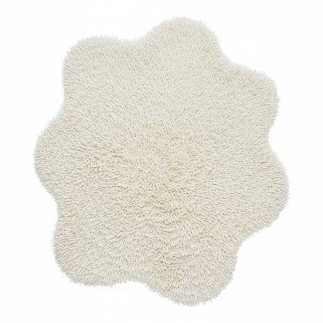 Luxe Shaggy Plush Rug in cream white ultra-soft pile
